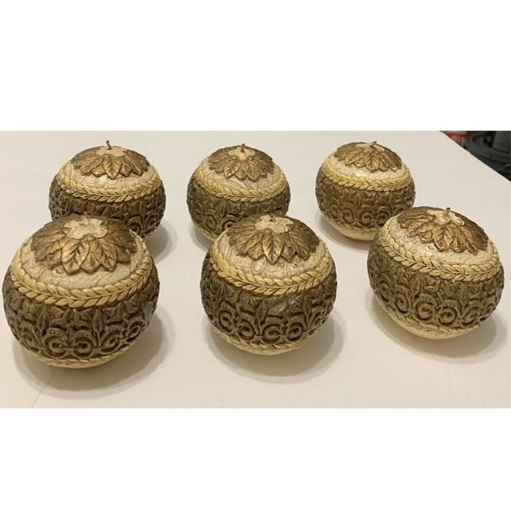Christmas Ball Ornament shaped candles set of six